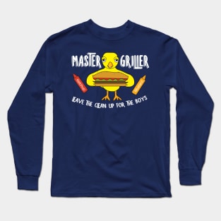 Master Griller Chick White Text Long Sleeve T-Shirt